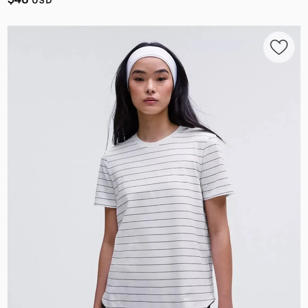 Lululemon Love Curved Hem Striped T Shirt - Picture 5 of 5